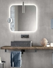 Bathroom vanity and mirror