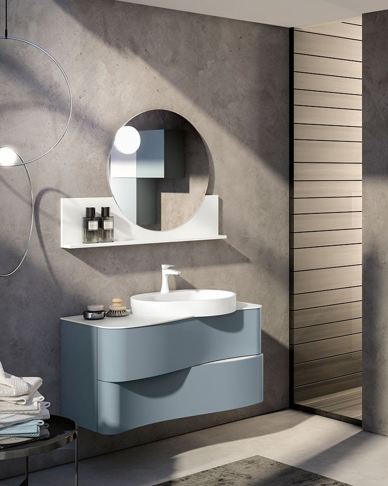 Onda vanity design in light blue