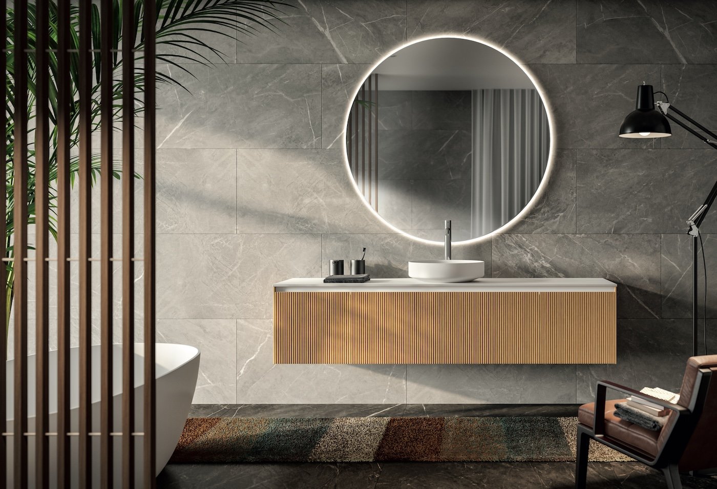 An image of a designed bathroom vanity: The 6 Bathroom Design Priniciples