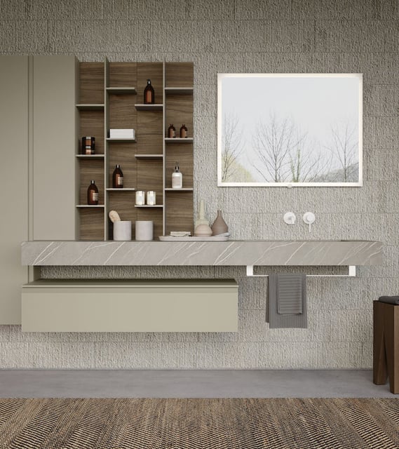 Urban low height vanity and countertop