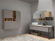 Urban Legstand Vanity with Open and Closed Cabinet