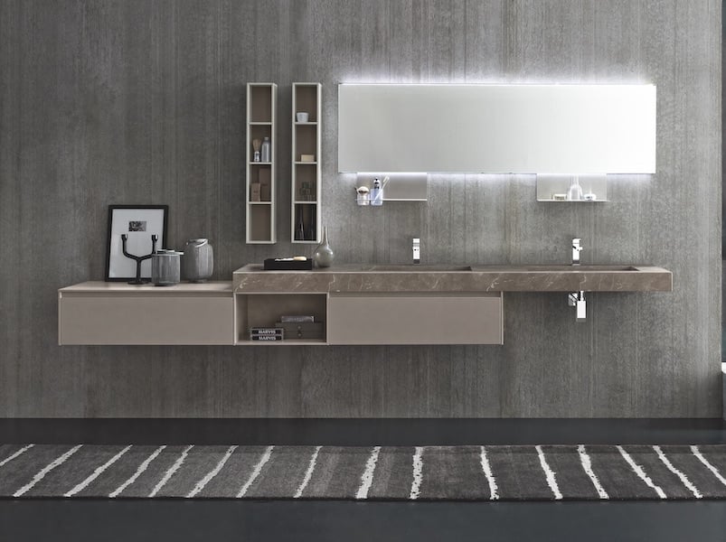 Urban open shelf bathroom wall storage