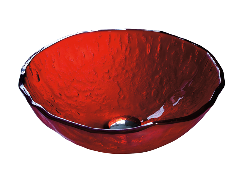 Transparente Rosso Glass Vessel