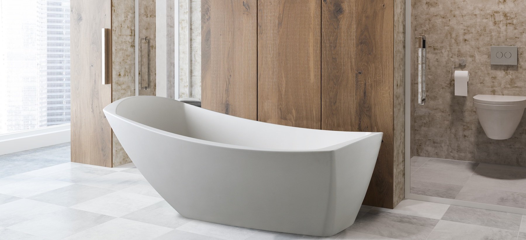 White chelsea solid-surface tub