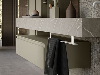 Urban countertop with storage underneath