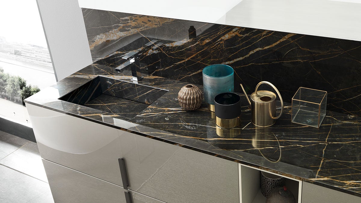 Urban bathroom vanity countertop