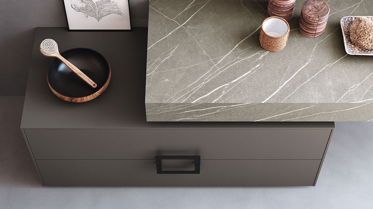 HPL marble-look countertop