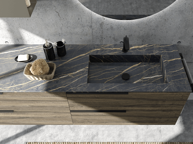 Luxury Dark Porcelain Countertop