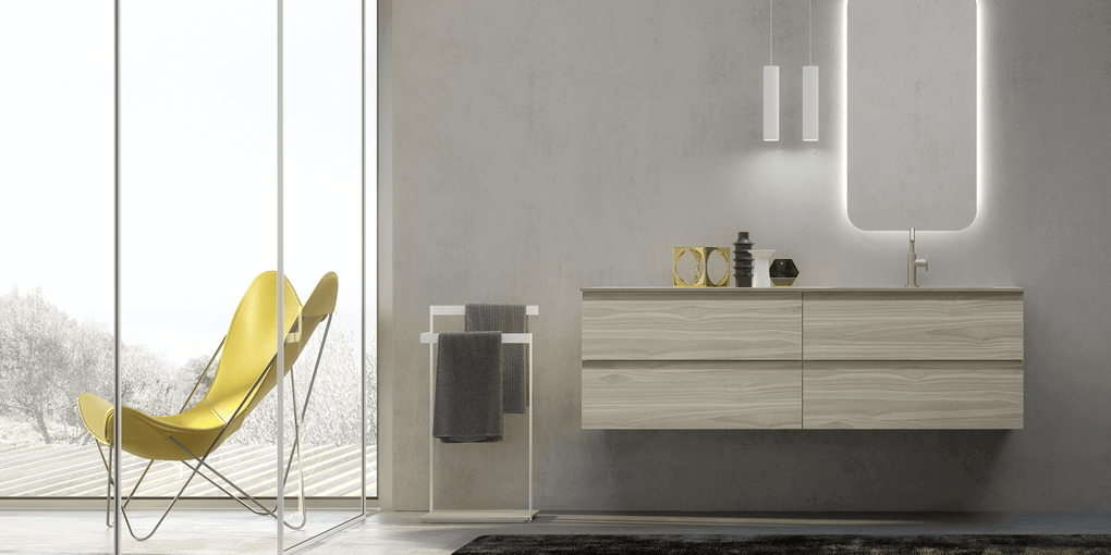 Urban Freestanding Towel Rail in Luxury Bathroom