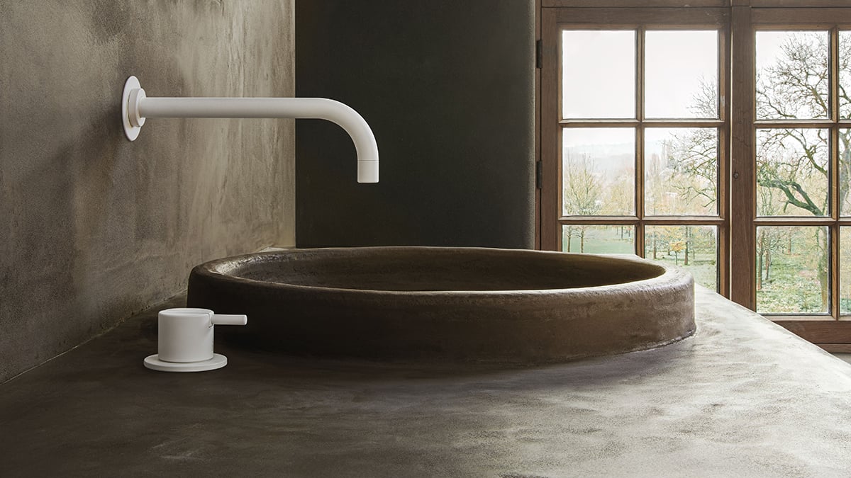 VOLA wall-mounted basin faucet and mixer