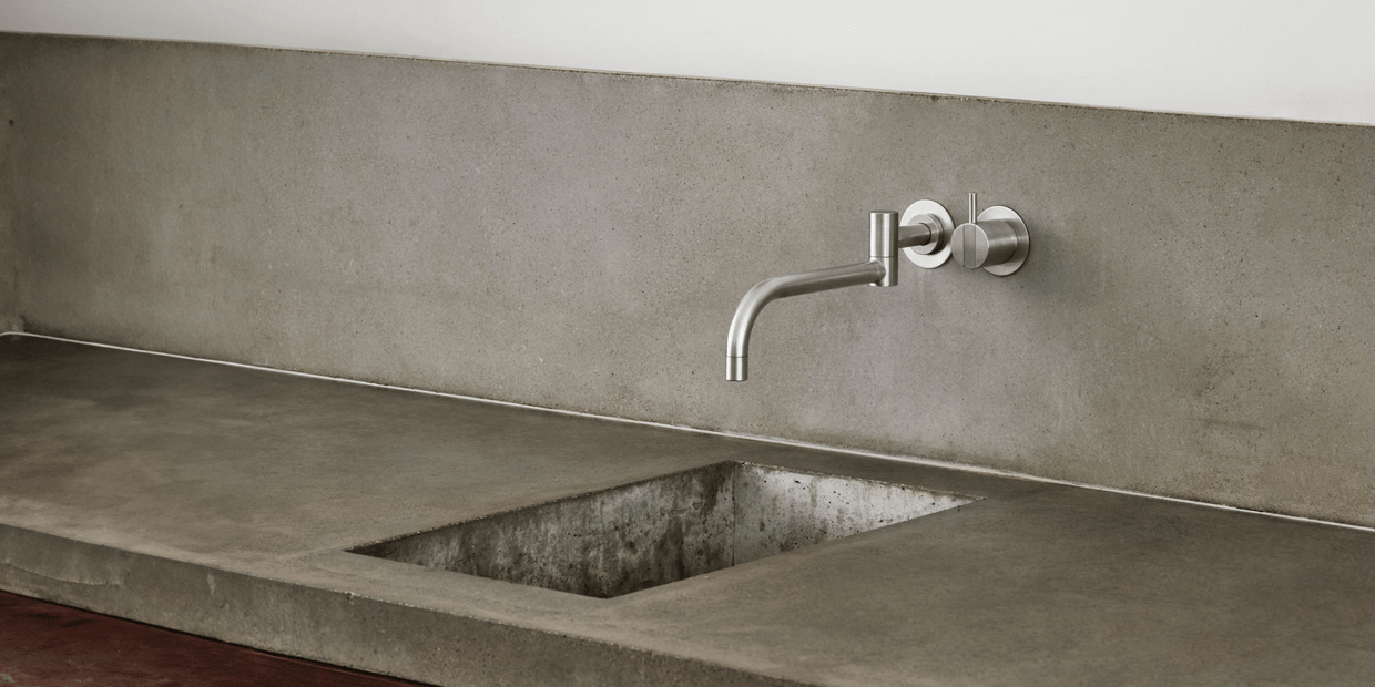 wall-mounted vola kitchen faucet