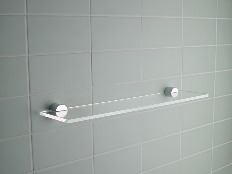 Transparent acrylic bathroom shelf