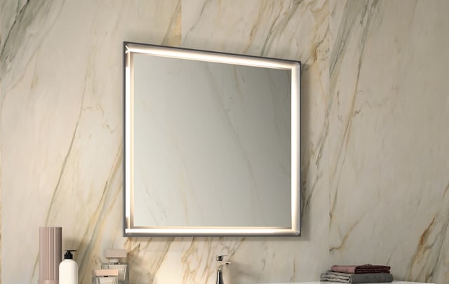 Square luxury bathroom mirror