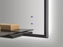 Light sensor on Tuby bathroom mirror