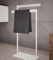 Urban freestanding towel rail white