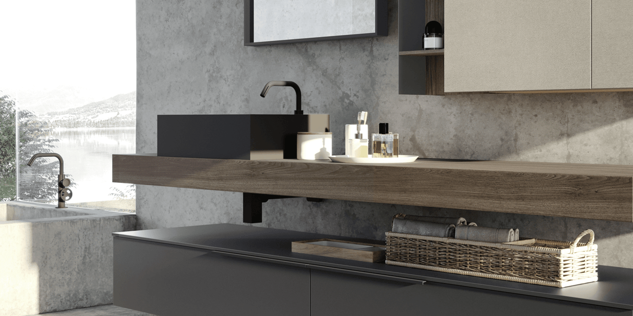 Luxury Urban Countertop with open storage