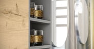 Shelves on Stratos storage cabinet