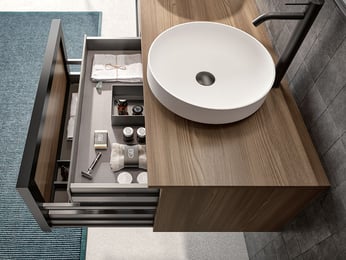 drawer details bathroom vanity