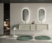 Class vanity with double basins