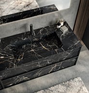 monochrome class bathroom vanity