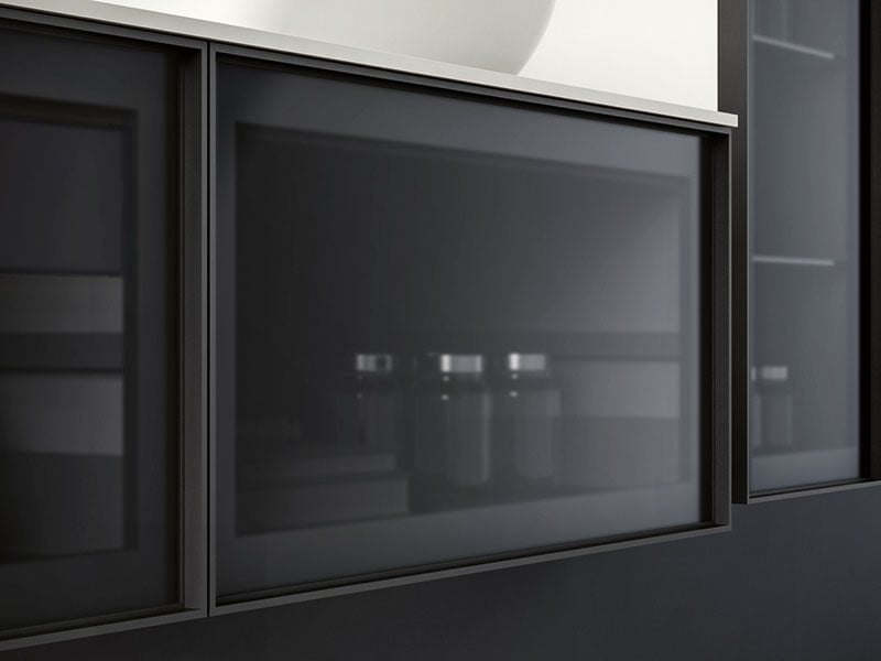 smoked glass bathroom cabinet drawer fronts