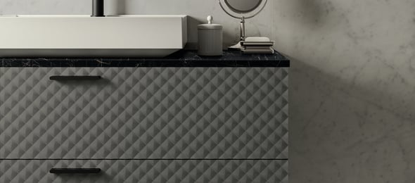 Galles relief pattern on Lamè bathroom vanity