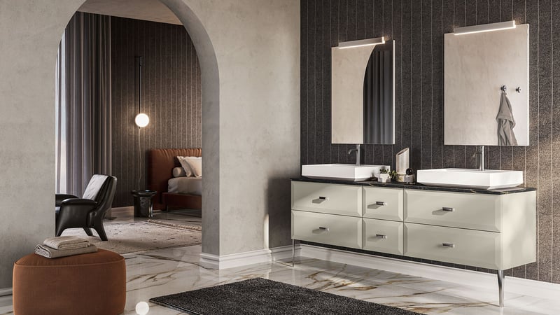 Mako Bathroom Vanity with Two Sinks