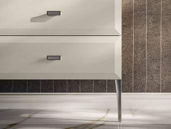 Optional legs on modern bathroom vanity