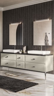 Luxury bathroom vanity with front legs