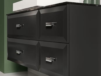 Beveled Drawers on Mako Bathroom Vanity