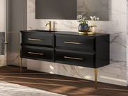 Mako vanity with gold finishes