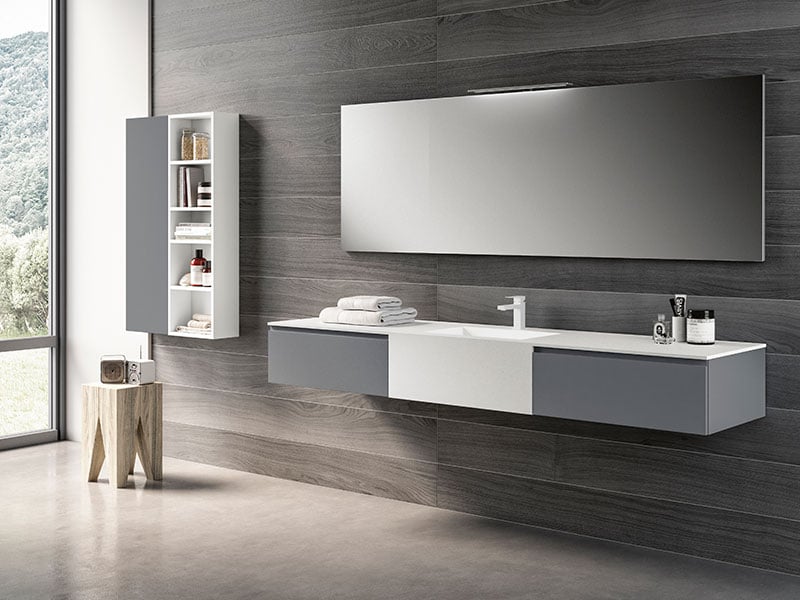 Stratos bathroom vanity with storage drawers