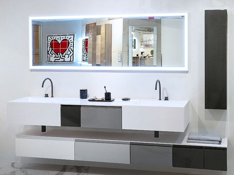 Stratos bathroom vanity with storage drawers