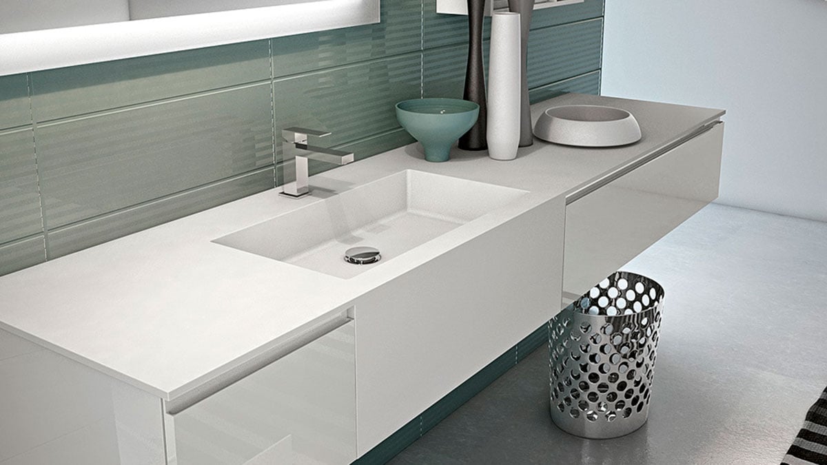 Stratos luxury bathroom vanity with basin