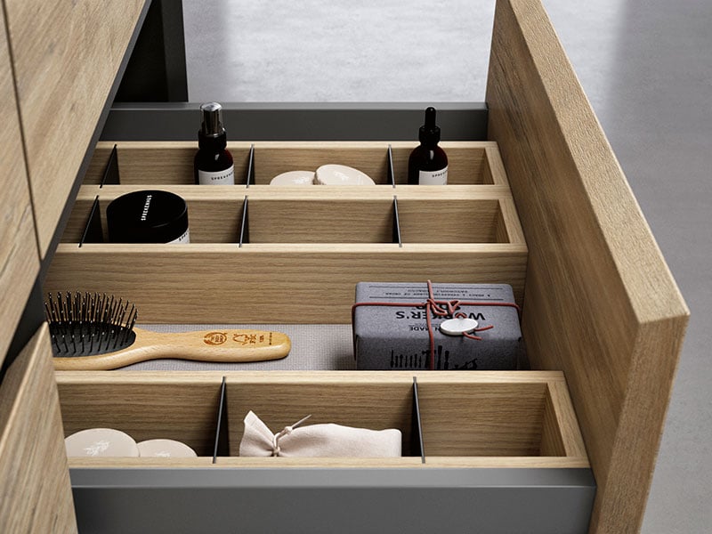 Mako vanity inner drawer organizer