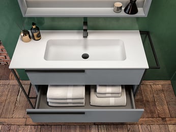 drawers on luxury vanity