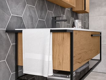 black metal luxury vanity