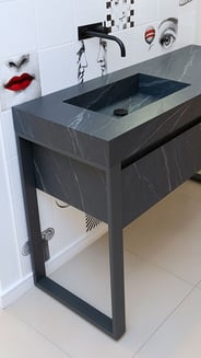 sink on luxury leg stand vanity