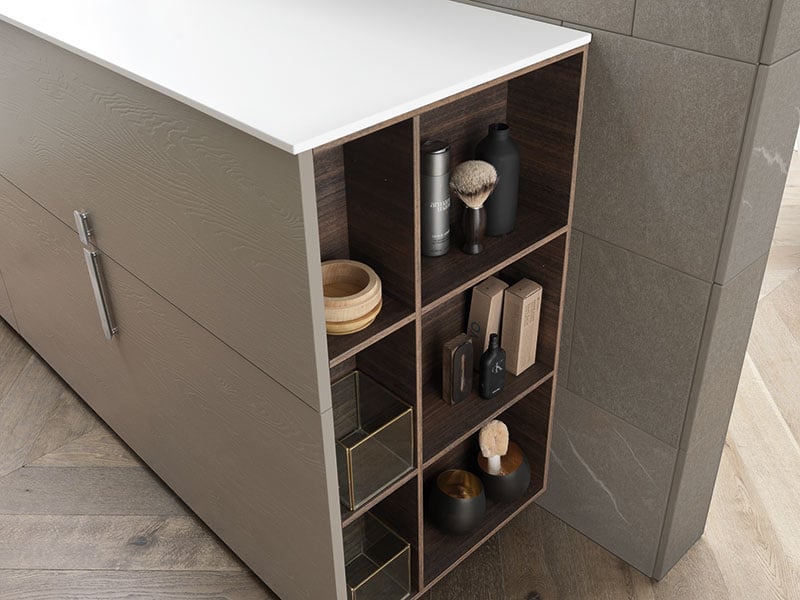 open shelves luxury vanity