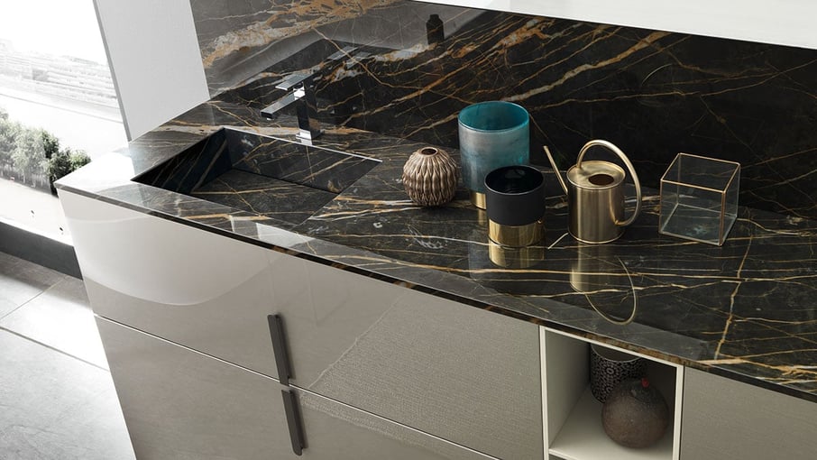 modern sink on luxury vanity