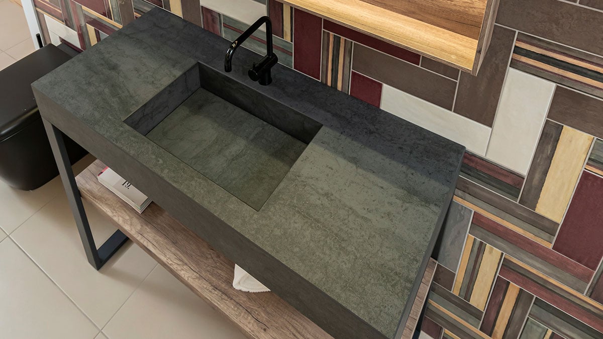 modern sink on leg stand luxury vanity