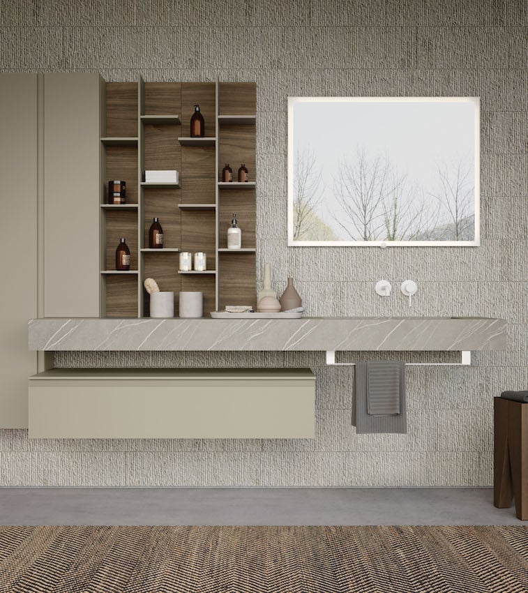 Urban low height vanity and countertop
