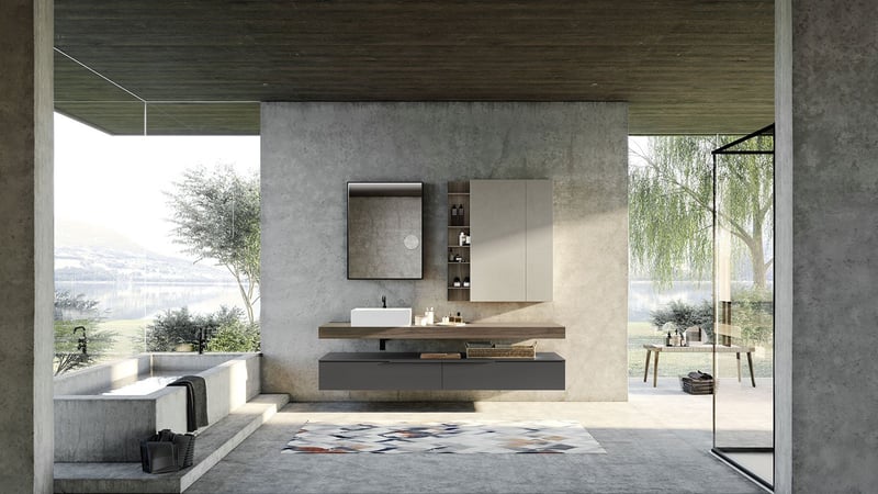 luxury open bathroom