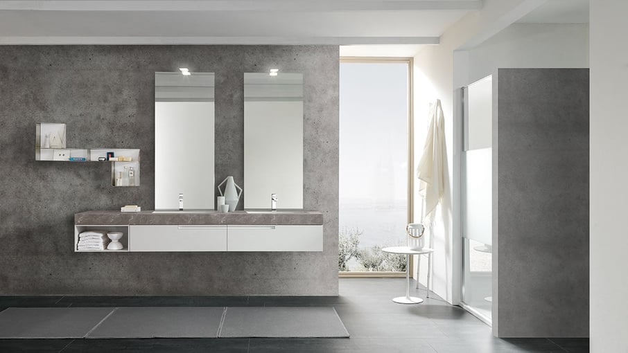 bathroom vanity with double sinks