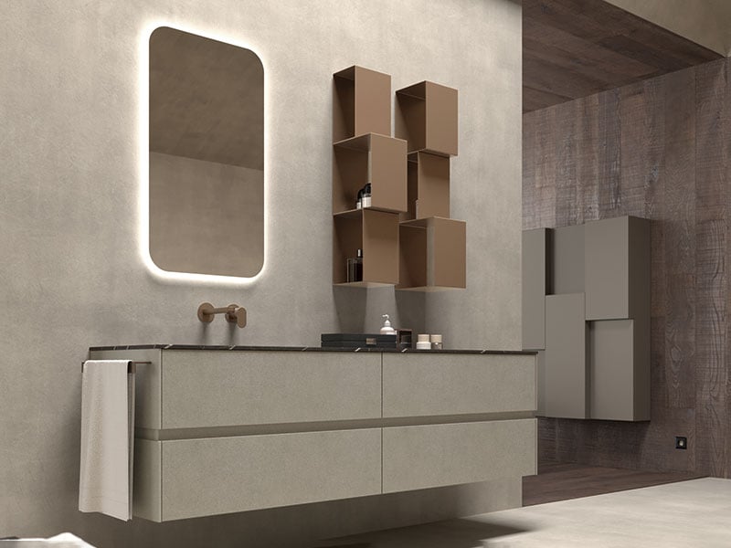 Grey Urban Standard Height Modern Vanity