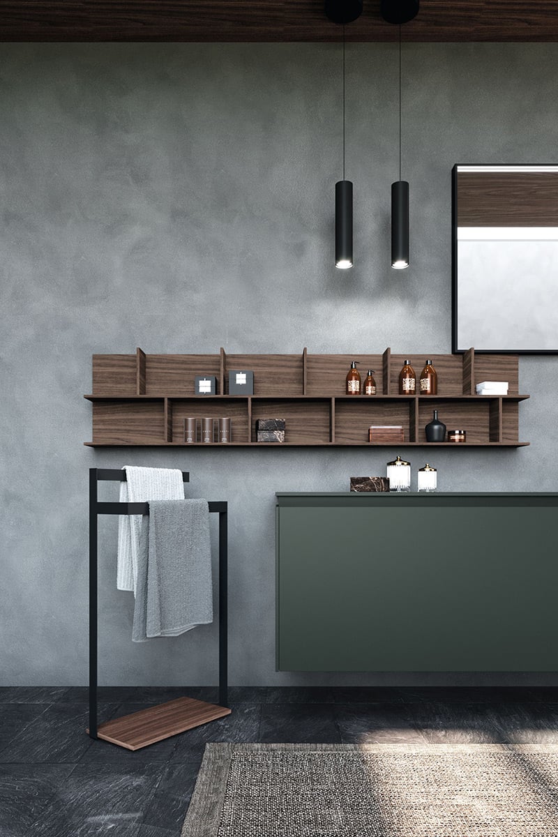 Urban freestanding towel rail black