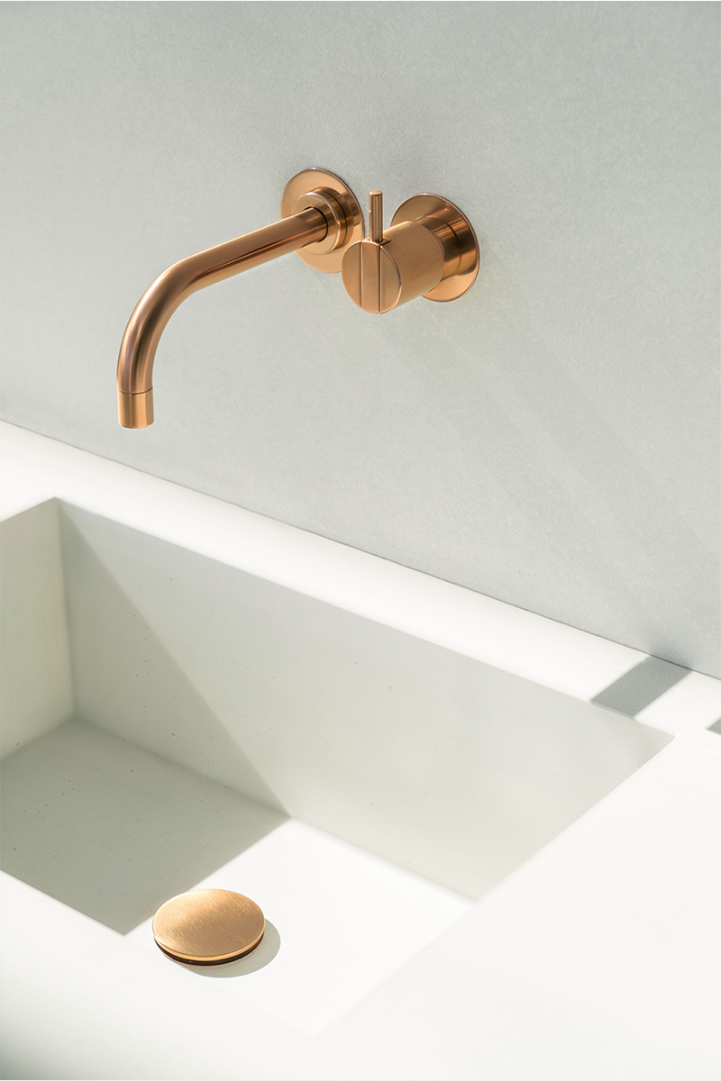 VOLA gold modern wall-mounted faucet
