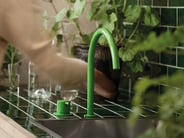 Neon green VOLA kitchen faucet