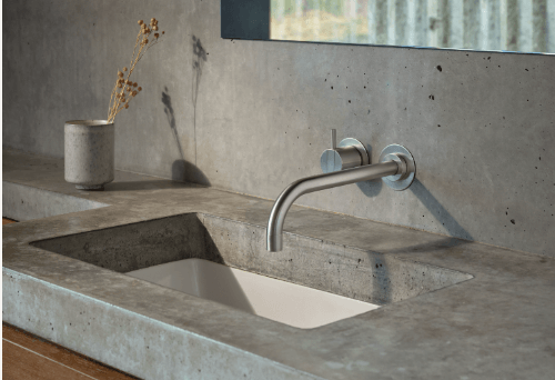 Wall mounted matte silver VOLA faucet