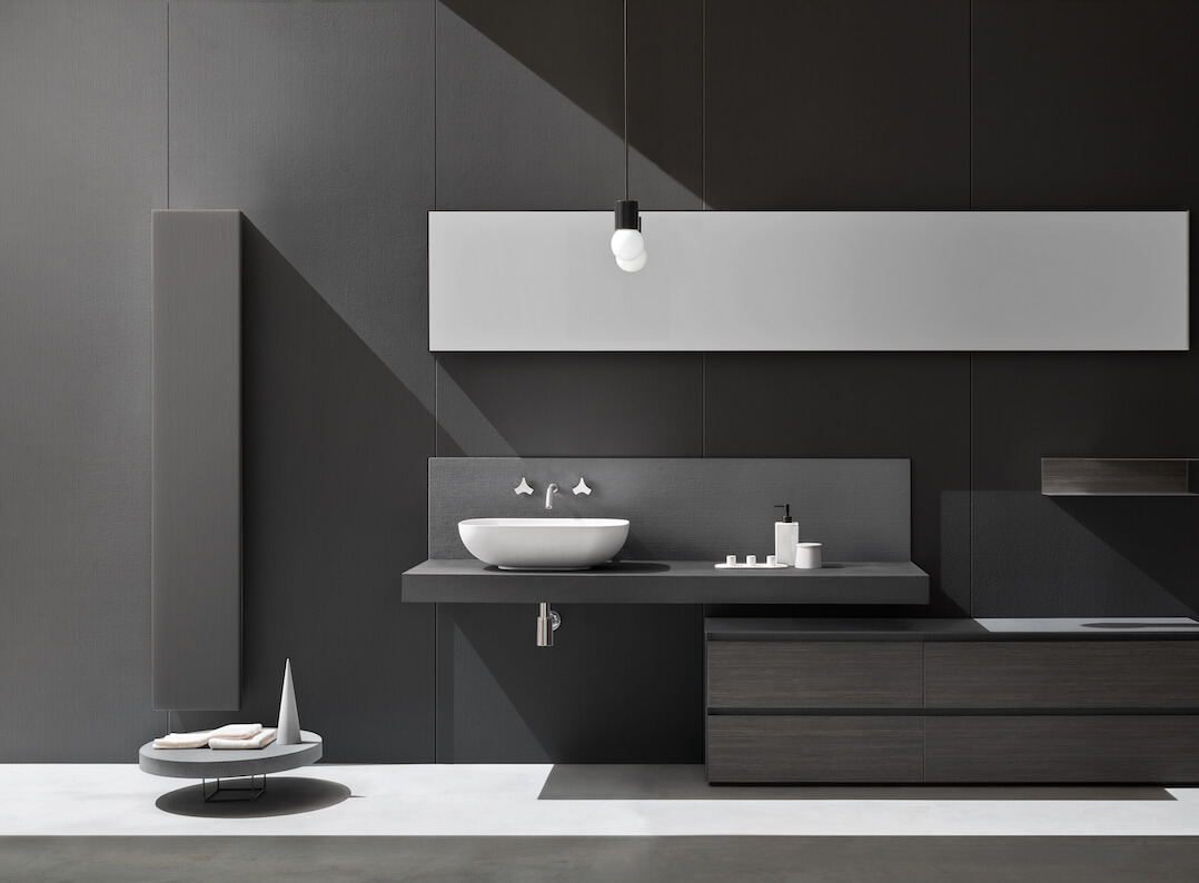 Ciotola 55 Vessel in luxury bathroom